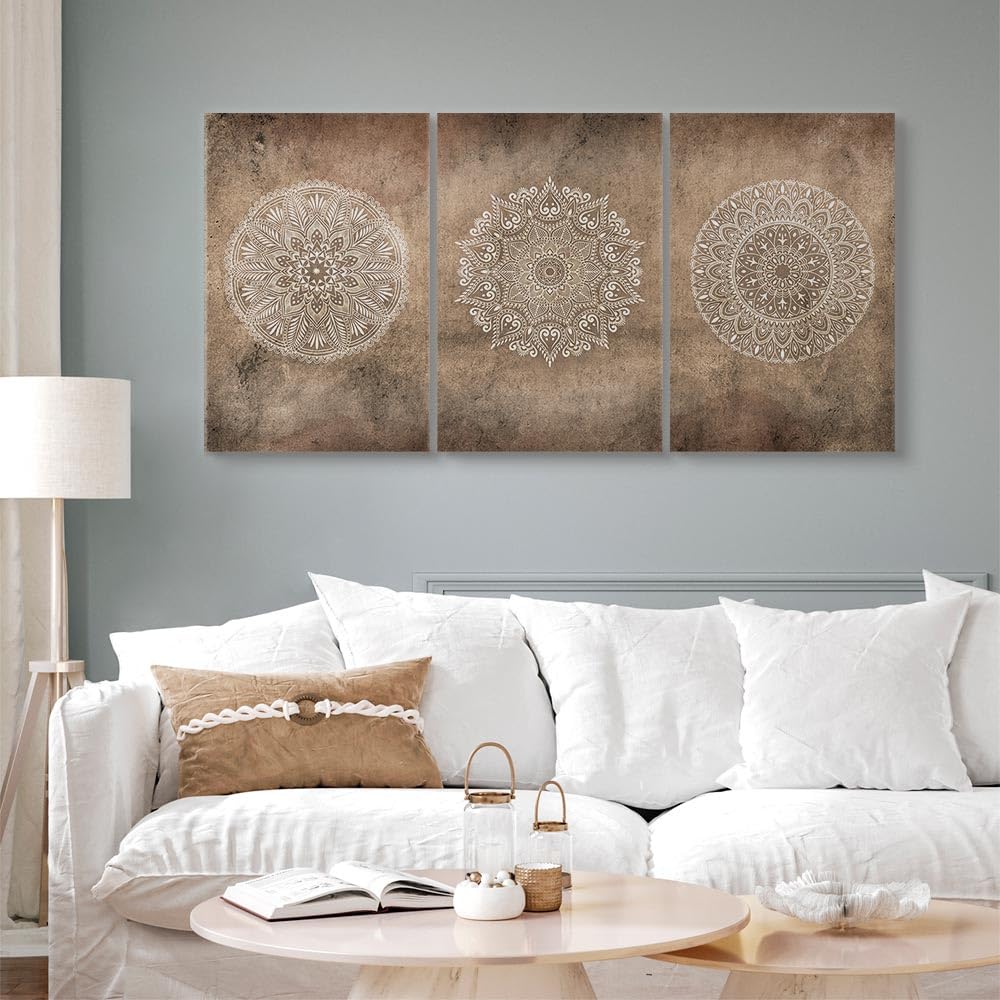 murando - Leinwandbild Set Struktur-Wandbilder 3er, 180x90 cm, 3-teilig | Hochwertige Leinwand, sofort aufhängbar, ideal fürs Wohn- oder Schlafzimmer, wasserfest und lichtecht, langlebig, stilvoll