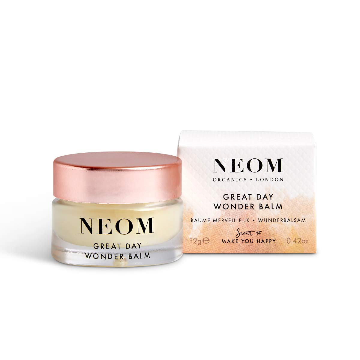 Neom- Great Day Wonder Balm 12g | Skin Soothing Moisture for Skin & Lips | Wild Mint & Mandarin | Almond Oil & Shea Butter | 100% Natural