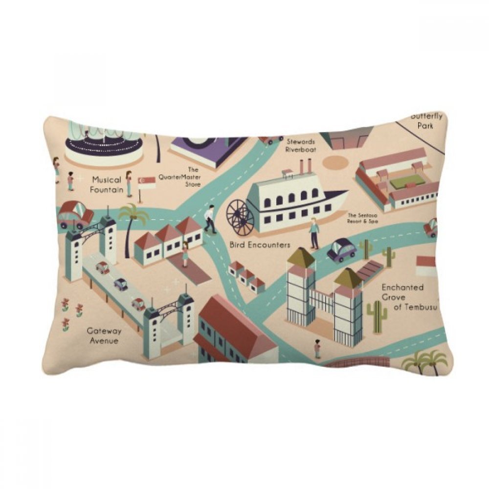 Coussin Singapour canapé salon pour une décoration de voyage chic