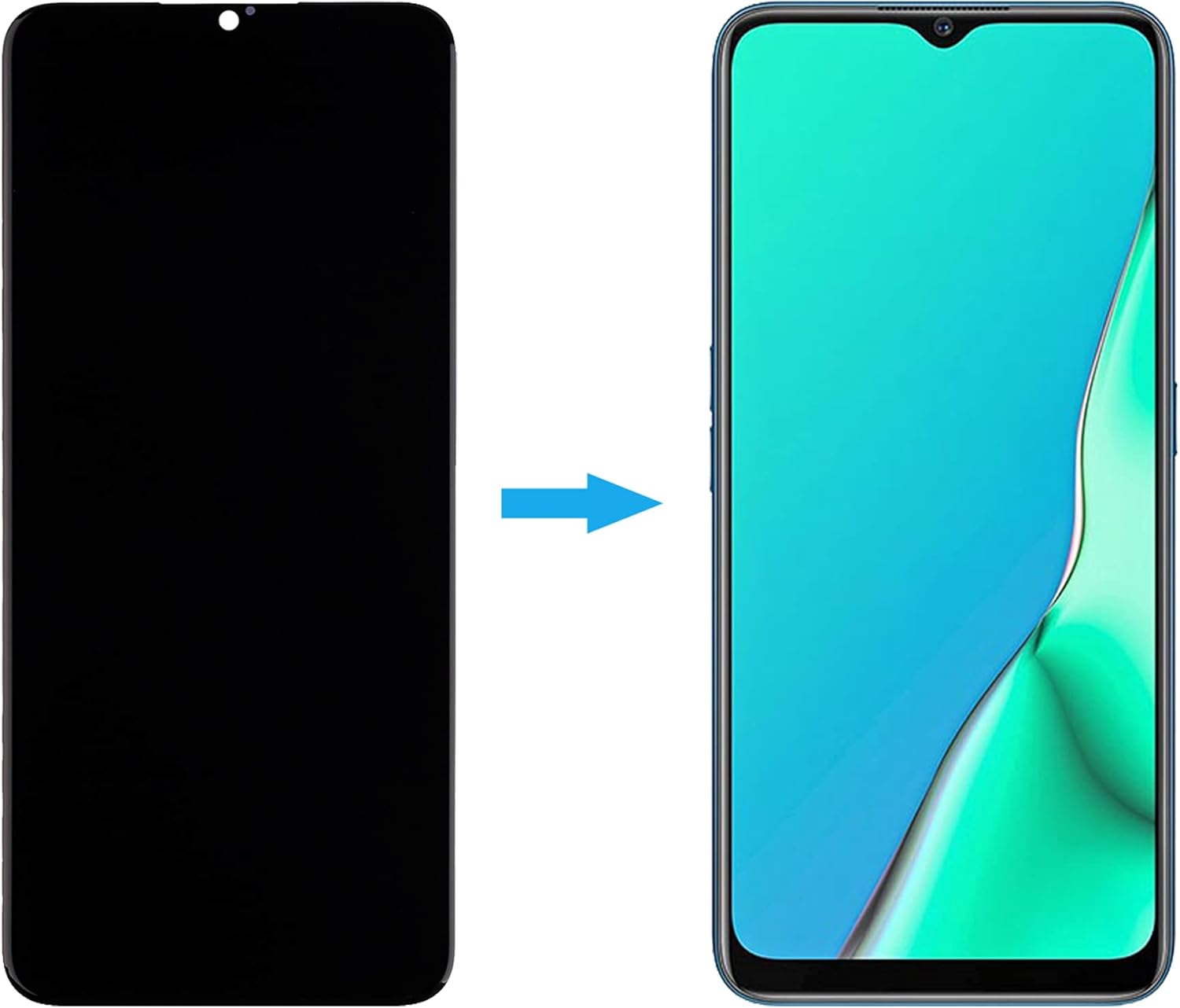 Duotipa LCD Display Compatible with Oppo A9 2020/ Oppo A31, CPH1937, CPH1939, CPH1941, CPH2015, CPH2073 6.5" LCD Display Touch Screen Assembly with Repair Tool Kit