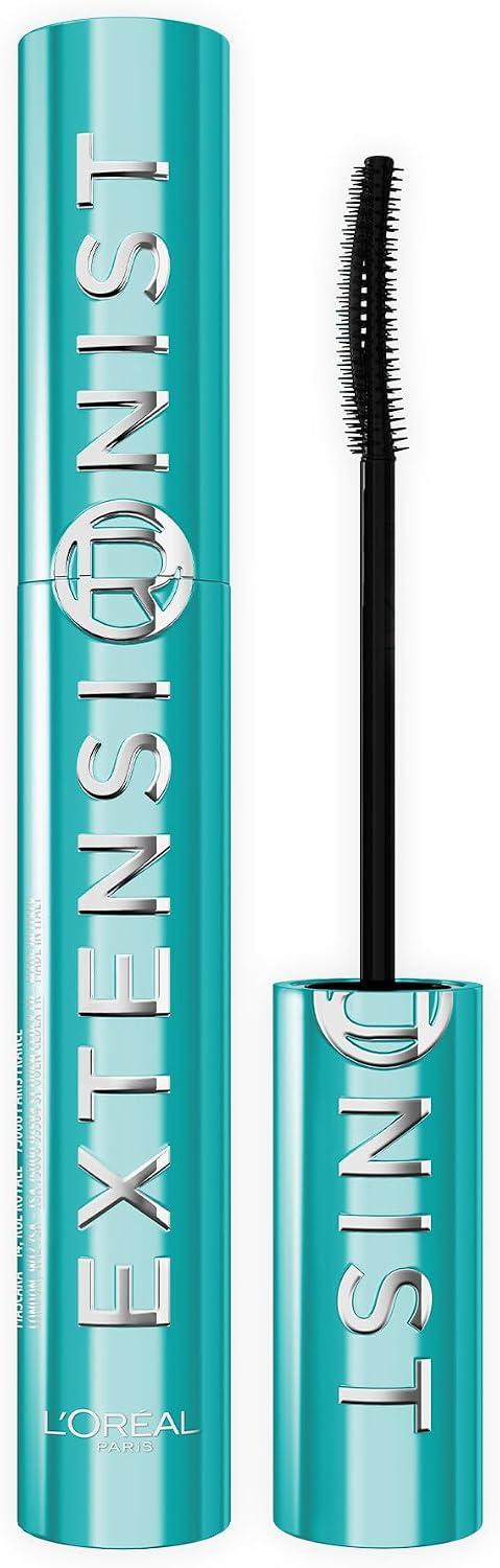 L’Oréal Paris Extensionist Mascara, Lengthening Mascara, Extension-like Length & Volume, For Sensitive Eyes, Clump-Free, Black Waterproof, 9.9 mL