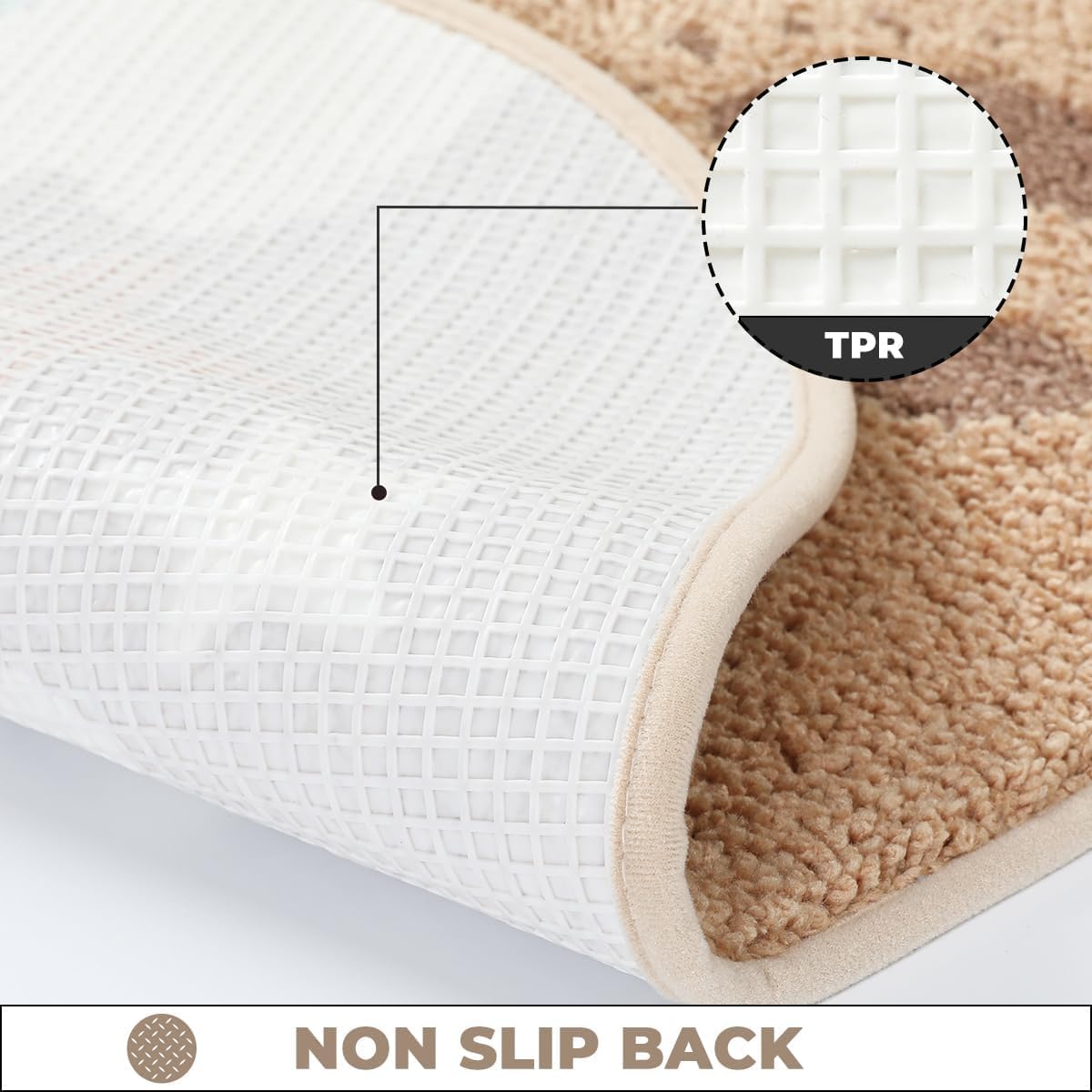 Seaside Beach Bathroom Rug Ultra Absorbent and Non Slip Bath Mat Machine Washable 31 x 20 Inches, Fluffy Carpet for Bath Tub, Bedroom and Living Room, Coast