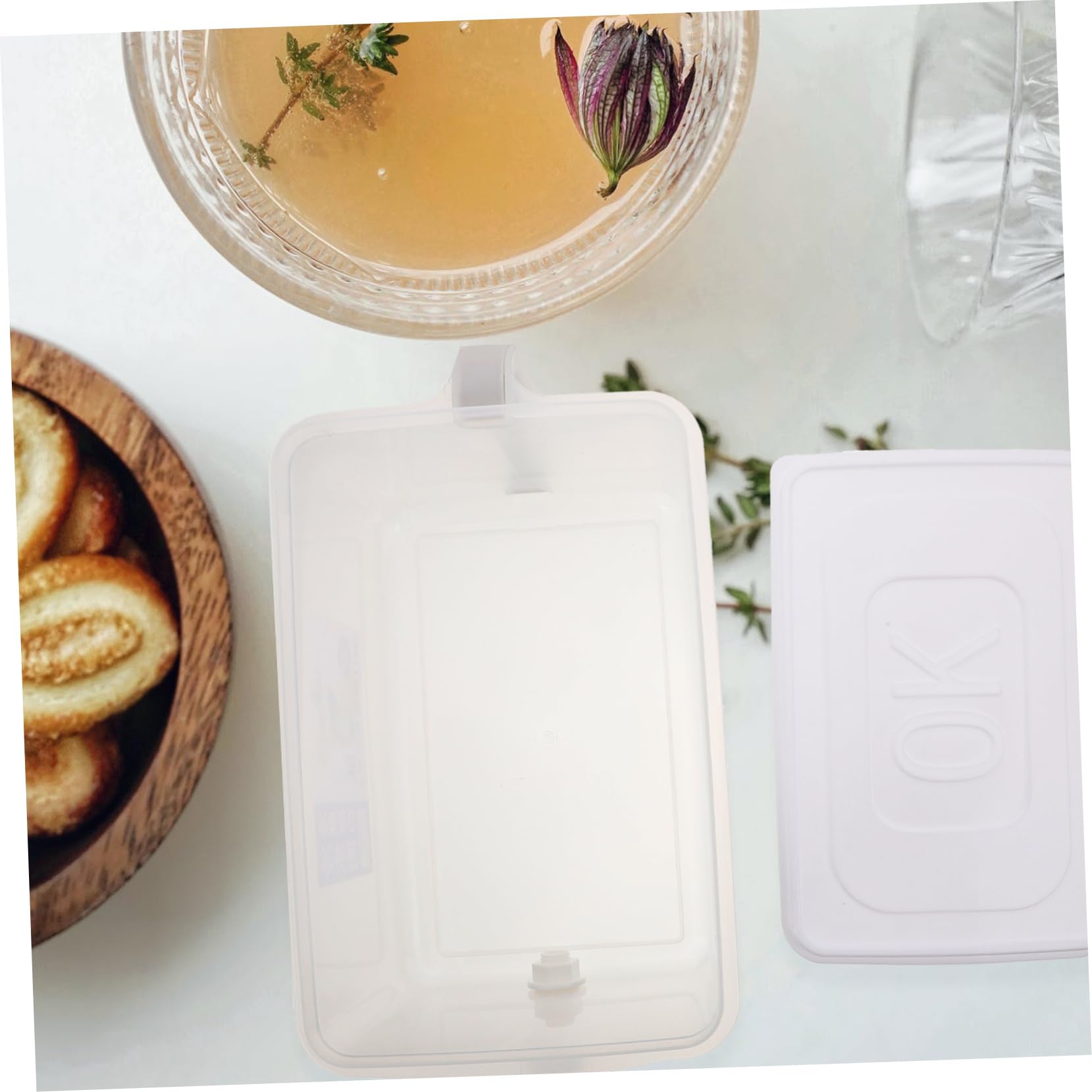 Kühlwasserflasche mit Wasserhahn, 1 Stück, Pvc, Weiß | Großes Fassungsvermögen, Kälte und Hitzebeständig, für Zuhause, Saft und Teekanne