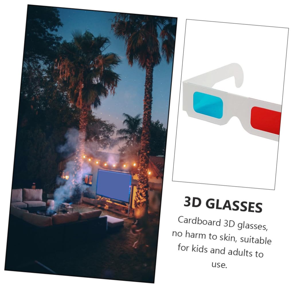 Occhiali 3d in Cartone Monouso Anaglifi per Film e Video 3d, Confezione da 30 Pezzi, Accessori per Cinema e Feste, Adatti per Visione Stereoscopica e Realtà Aumentata