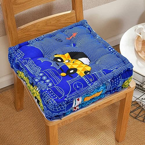 Image of COZY FURNISH Children Chair Increasing Cushion Square Kids Highchair Booster Seat Lift Pads for Baby Toddler Students Dining Table Chair| Seat Cushion 14 Inch x 14 Inch