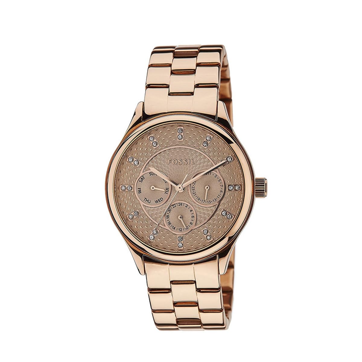 Modern Sophisticate Multifunction Rose Gold-Tone Stainless Steel Watch