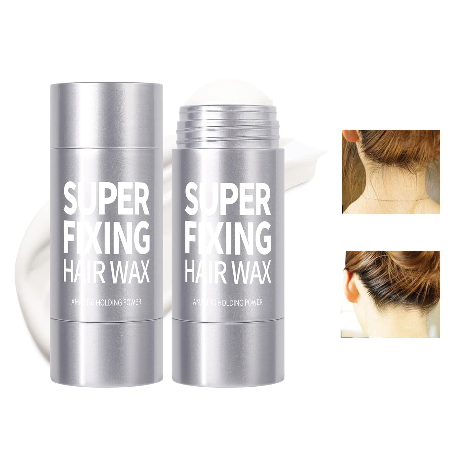 MAKINGTEC Sideburns Wax Stick, Super Fixing Non-Greasy Hair Finishing Styling, Long Lasting Definition, Edge Control for Flyaways, Frizz & Baby Hairs