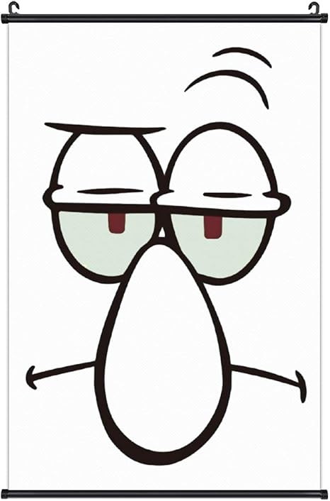 Amazon Co Jp スポンジ ボブ キャラ イカルド フェイス イラスト タペストリー 壁掛け 掛け物 キャンバス ポスター 壁飾り 部屋飾り 掛け軸 掛け画 多機能 個性 壁アート 装飾画 玄関 リビング 寝室 新居祝い 贈り物 ホーム キッチン