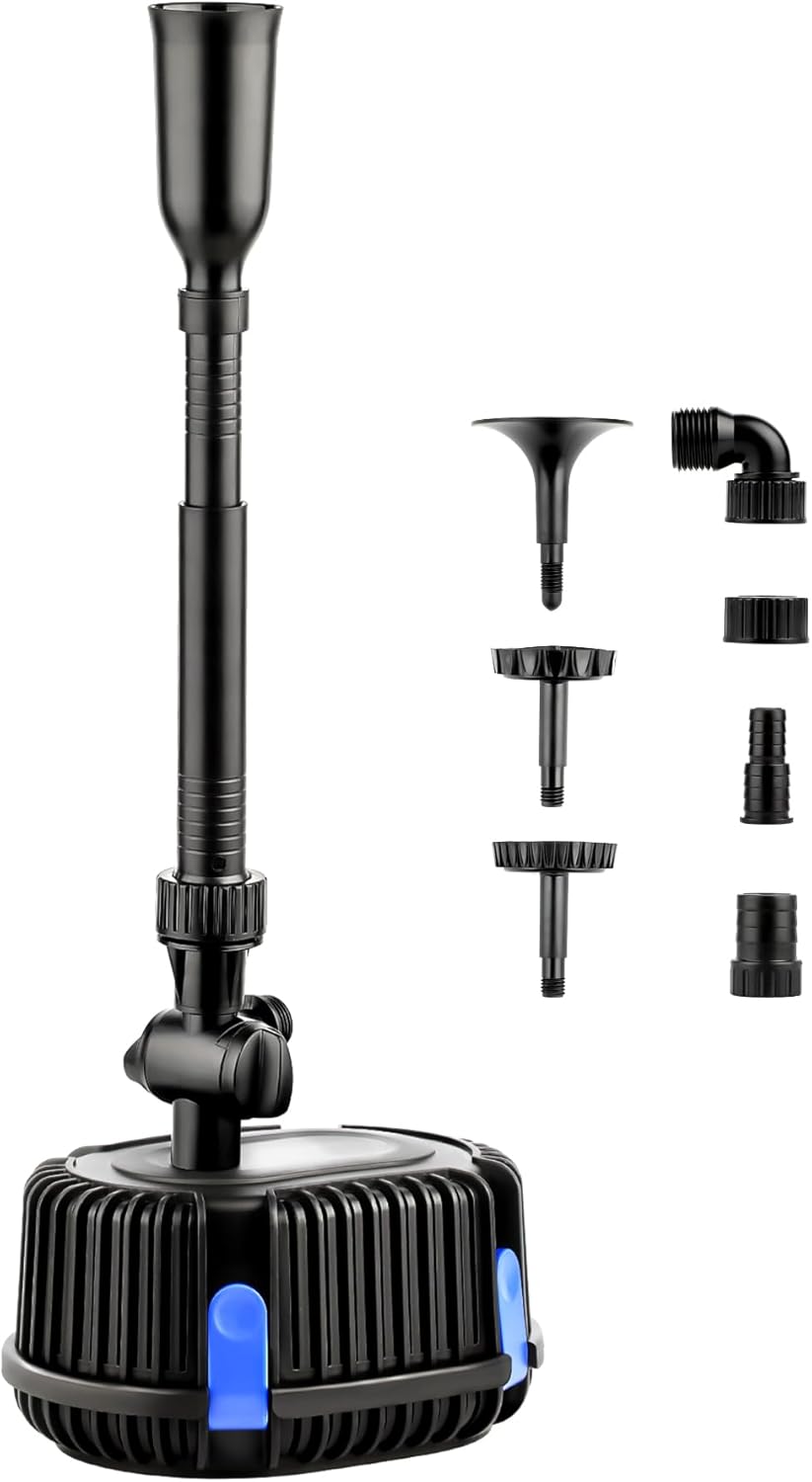 Springbrunnenpumpe Fontäne Gartenpumpe Teichpumpe für Außen, Wasserfälle, Spring-brunnen 20 Watt 1000L/H CHP-1000