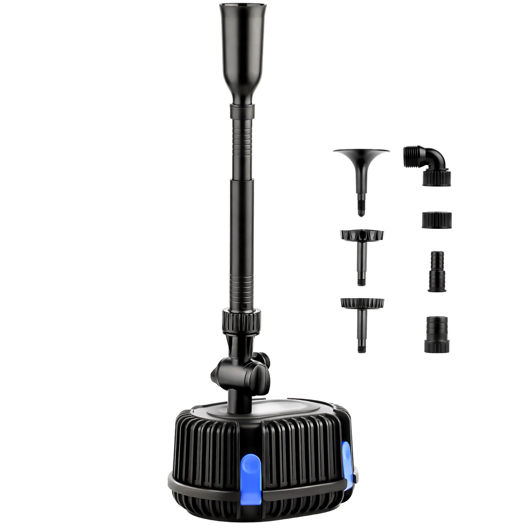 YAOBLUESEA Springbrunnenpumpe Fontäne Gartenpumpe Teichpumpe für Außen, Wasserfälle, Spring-brunnen 20 Watt 1000L/H CHP-1000
