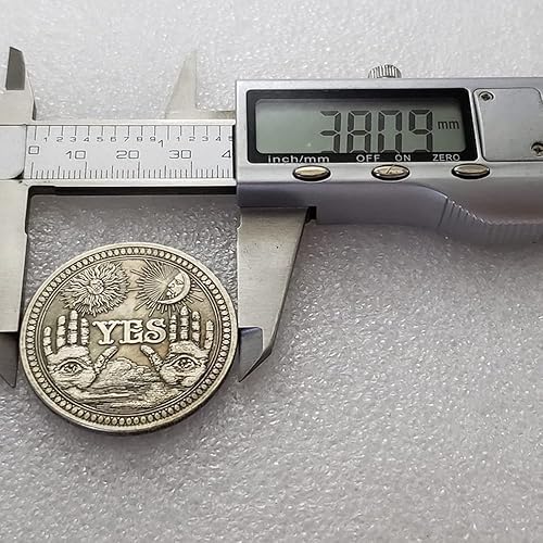 Miniatura 7 de Yes or No Challenge Coin Decision Maker Lucky Coin Antique Silver
