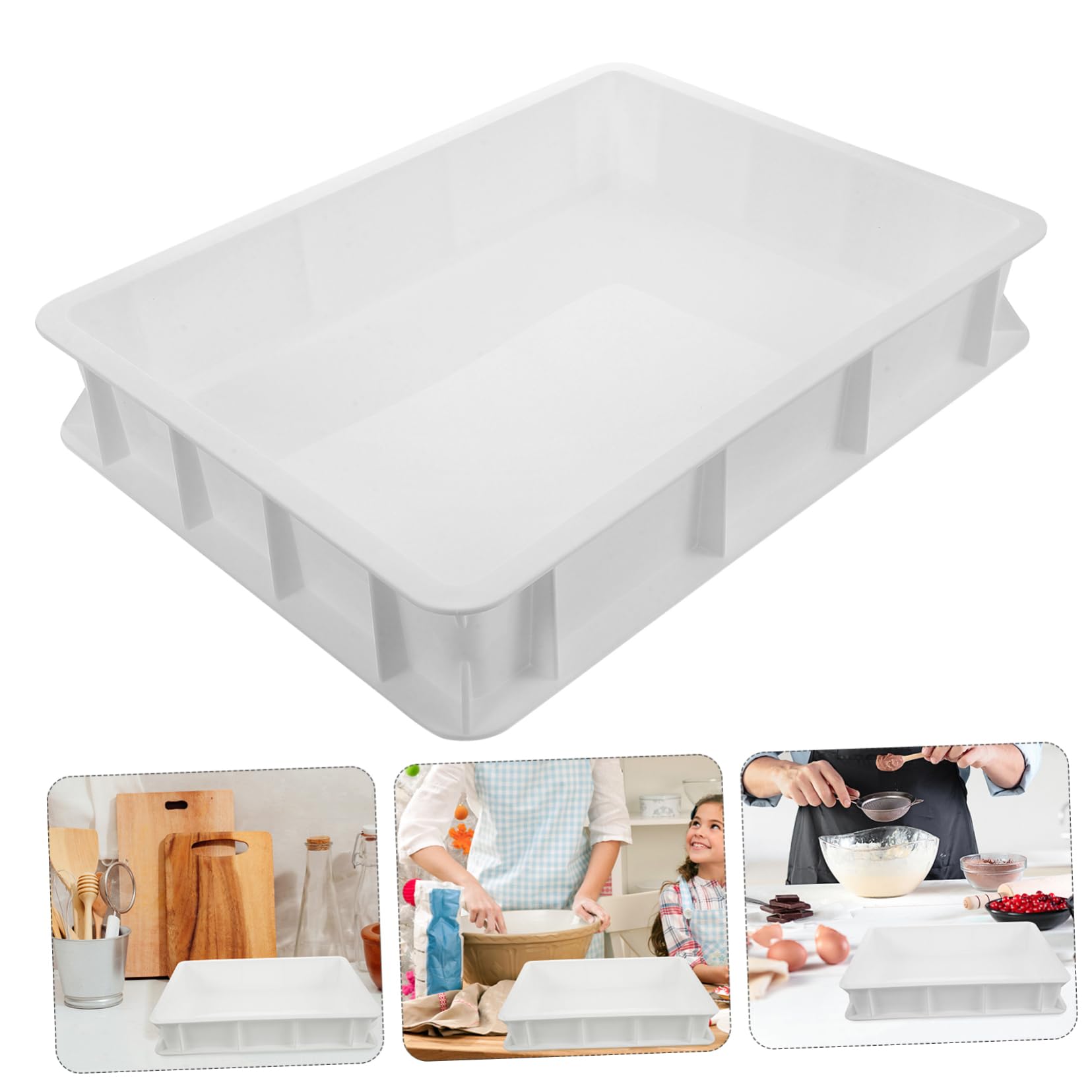 Contenitore Protezione Impasto Pizza Impilabile Plastico senza Coperchio