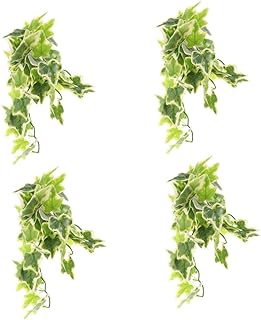 Ipetboom 4 Unidades De Plantas De Simulação De Rastreador Para Animais De Estimação Plantas De Plástico Artificial Plantas Trepadeiras Selva Plantas Anfíbias Plantas Anfíbias Répteis