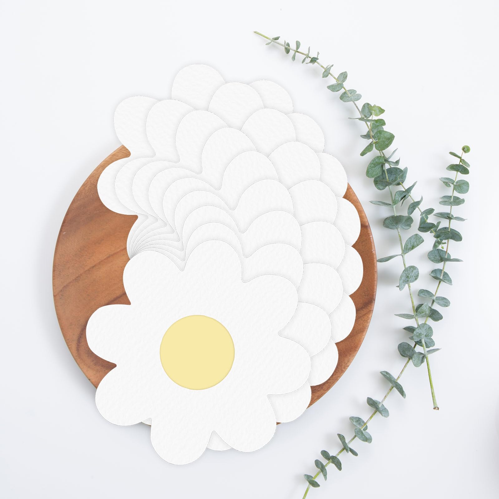 GlamRays Pack of 40 White Daisy Decorative Napkins for Birthdays Parties & Celebrations - Image 4