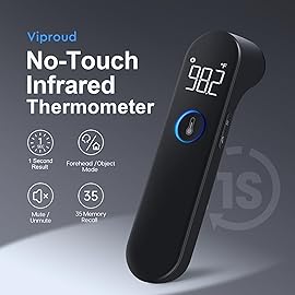 No-Touch Forehead Thermometer for Adults and Kids, Fast Accurate Baby Thermometer with Fever Alarm & Mute Mode - Take Quick Temperature Easily