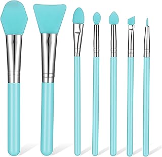 7 brochas de maquillaje de silicona, herramie...