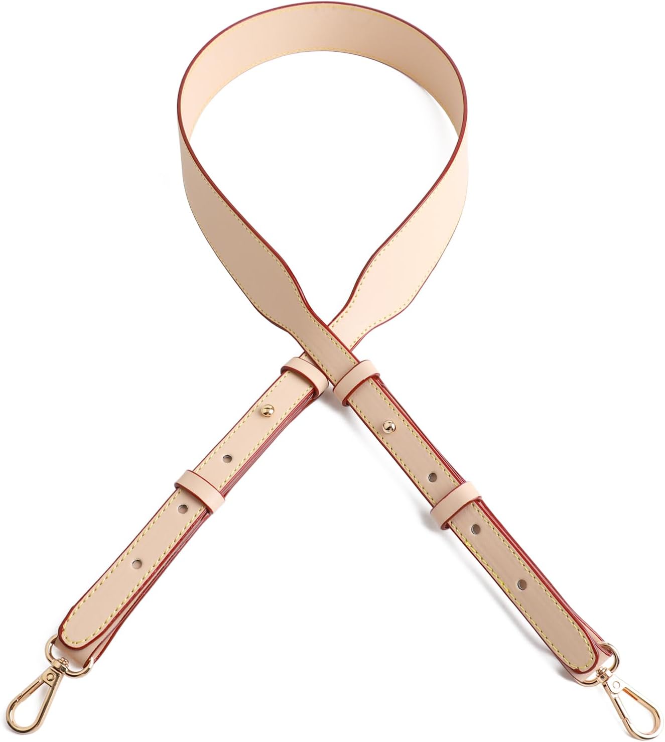 BEAULEGAN Purse Strap Replacement, 51 inches Beige/Gold Clasp
