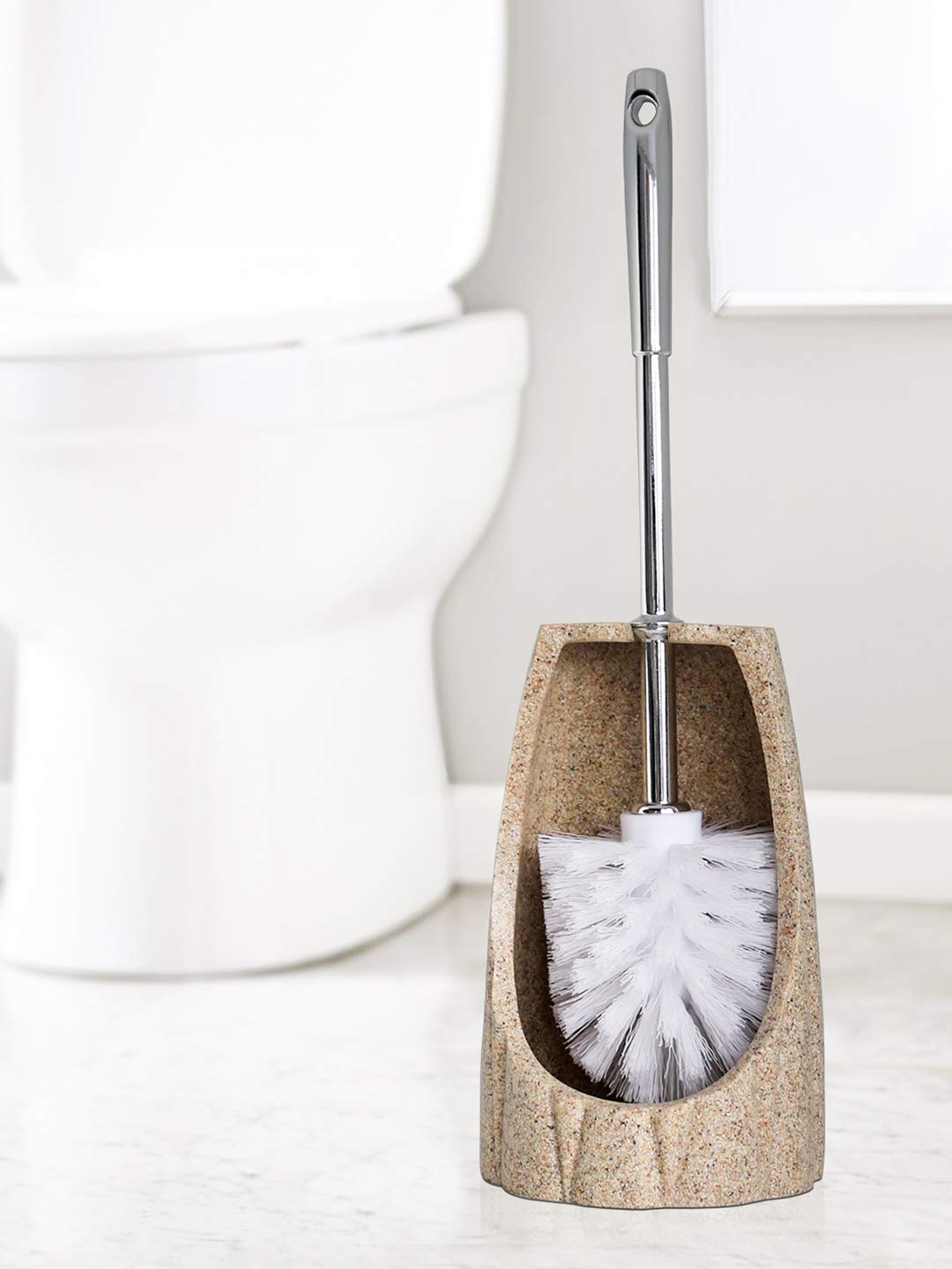 Shresmo Beige Toilet Brush Holder Amazon.in Home & Kitchen