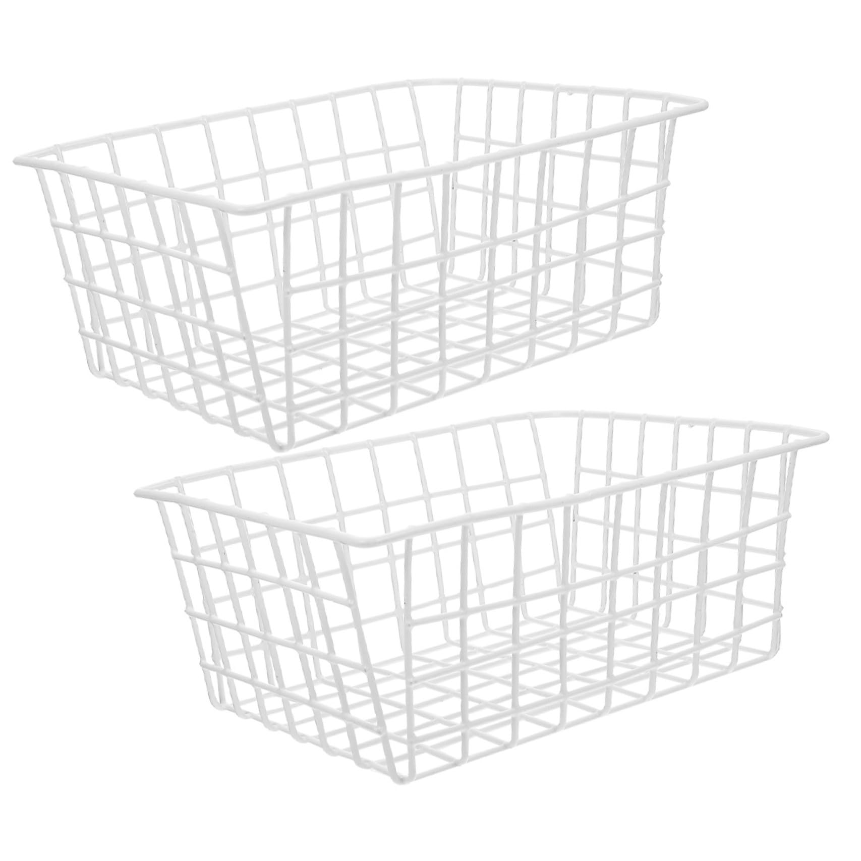 Cestas de Almacenamiento Flexibles para Congelador y Despensa de Hierro Blanco