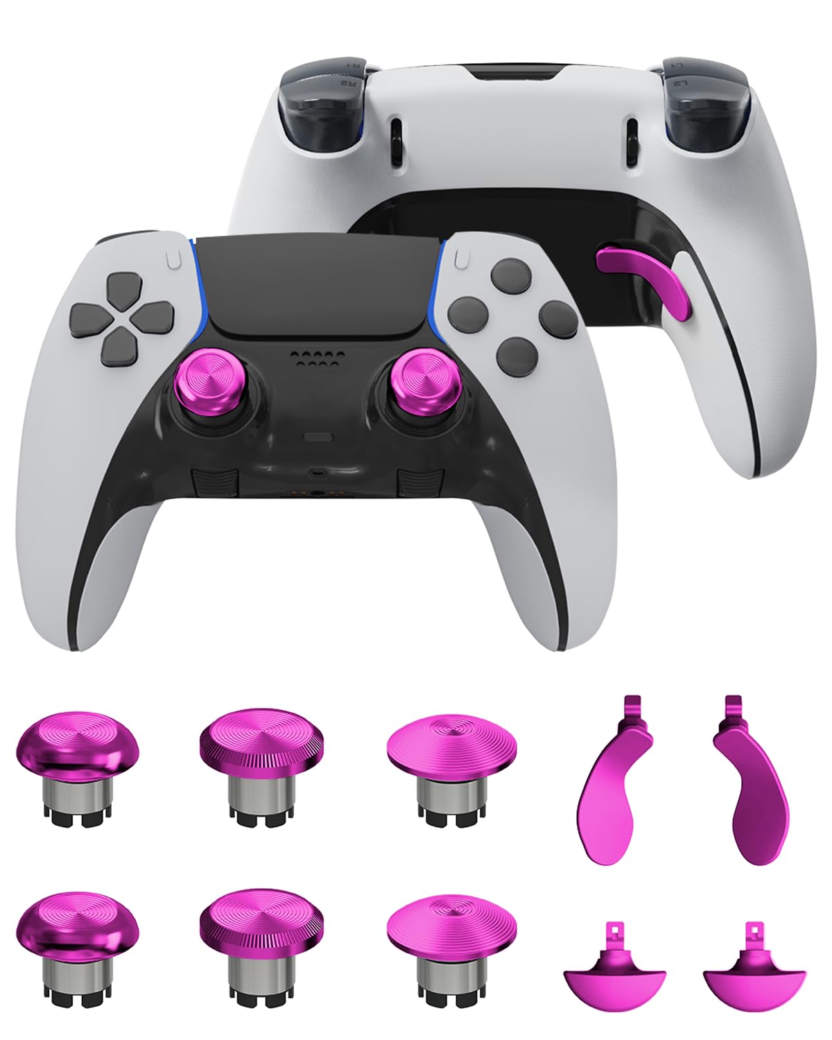 CHARM FOCUS Metal Thumbsticks &amp; Back Paddles for PS5 Edge Controller
