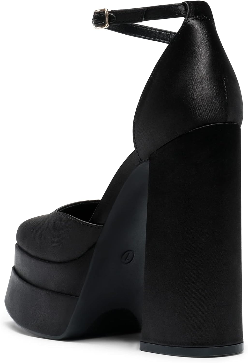 Miniatura 3 de DREAM PAIRS Zapatos de tacón de plataforma alta y gruesa para mujer con puntera cerrada correa de tobillo para boda fiesta zapatos de tacón