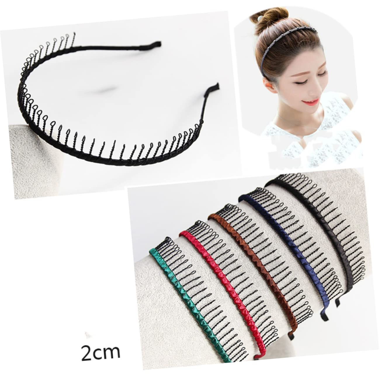 FRCOLOR 3 Juegos De Diademas De Metal Para El Pelo Ideales Para Deportes Y Maquillaje Resistentes Y Fáciles De Usar En Varios (7 Unidades X 3)