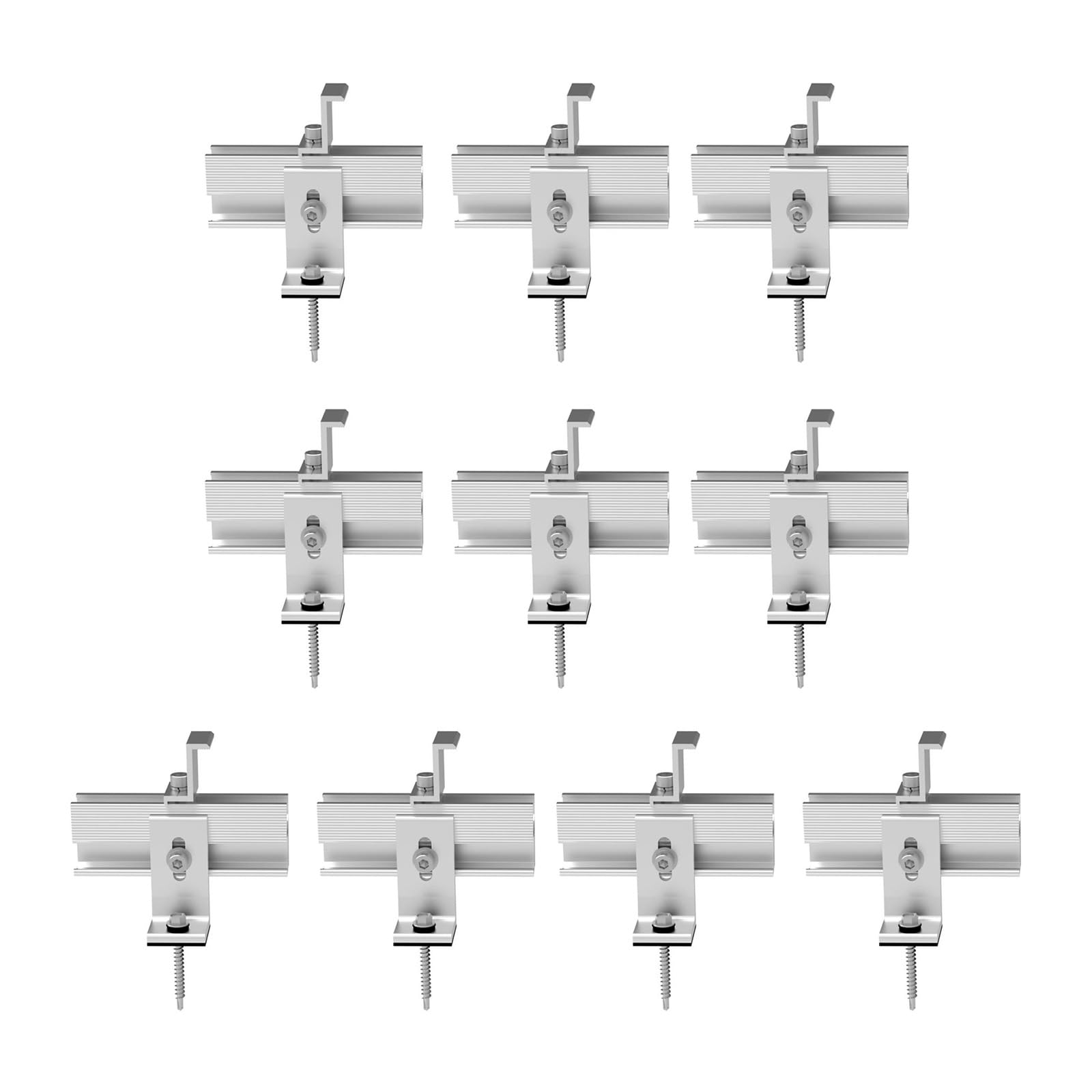 10Pcs Sturdy Solars Panel Mounting Brackets for Secure Installation on Different Roofs and Marine Vessels Daily Use Foot Solars