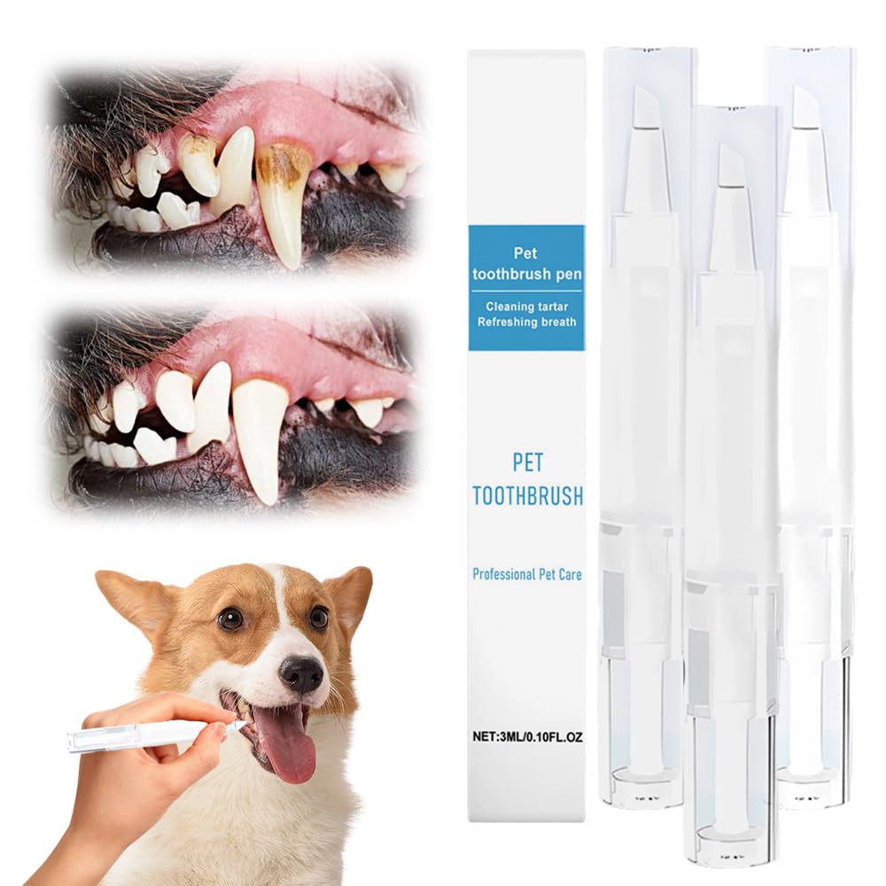 SICOSPI Pet Oral Repair Gel, 2025 Upgraded Pet Oral Restoration Whitening Gel, Pet Toothbrush Pen Cleaner Teeth & Fresher Breath, Eliminates Bad Breath, Suitable for Dogs and Cats (1)