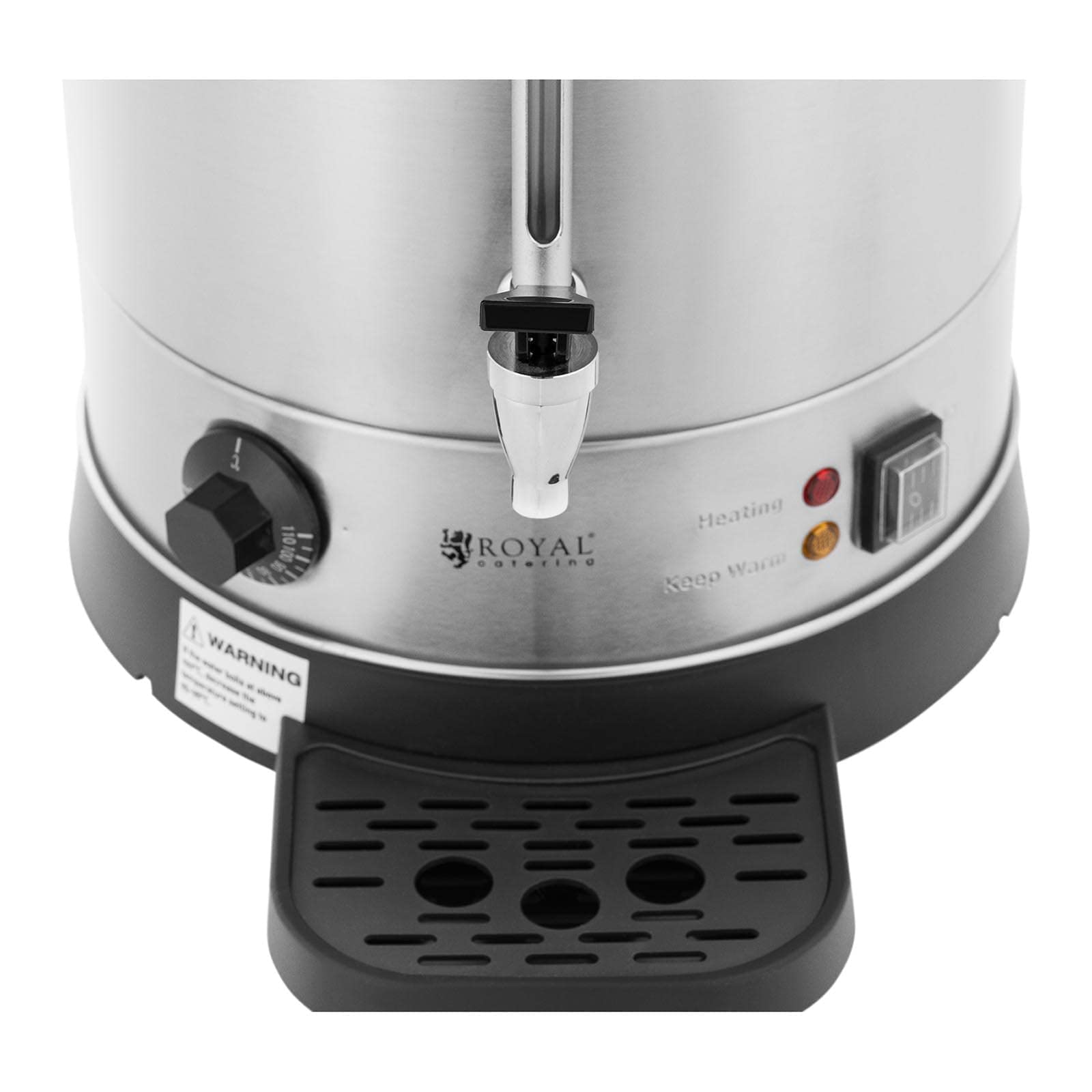 Royal Catering RC-WBDW21 Bollitore professionale 19,7 litri 2500 W con vaschetta di raccolta