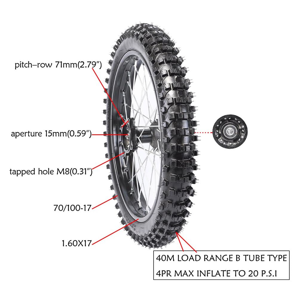 Roue Arrière Mini Moto 10 HMParts Pit/Dirt Bike/Traverser - Jante En Aluminium Anodisé 12 Arrière Roue Arrière Mini Moto Cross Roue Arrière Mini Moto 10 HMParts Pit/Dirt Bike/Traverser - Jante En Aluminium Anodisé 12 Arrière Roue Arrière Mini Moto Cross