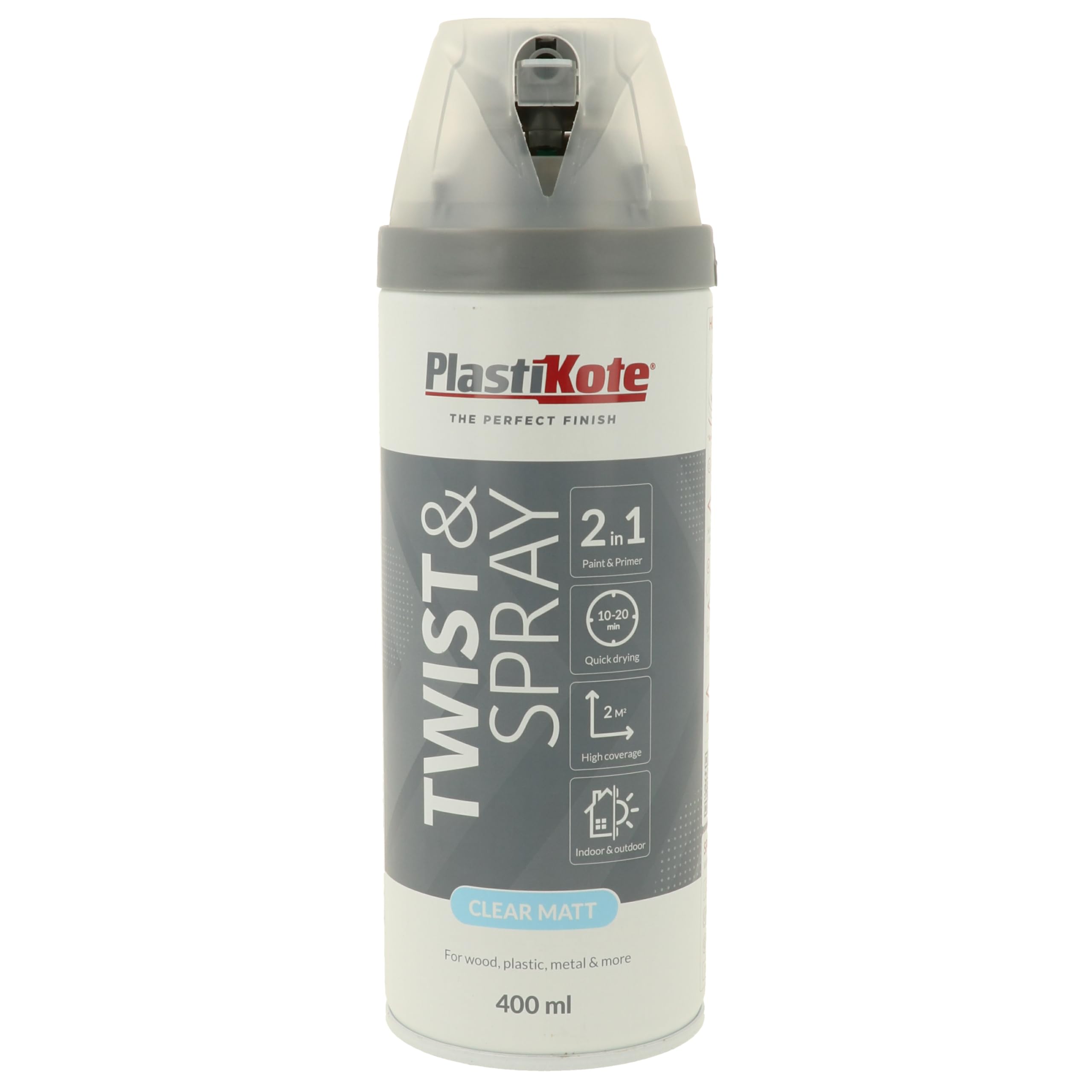 PlastiKote Twist and Spray MATT Clear Sealer 400ml - Exterior & Interior Use