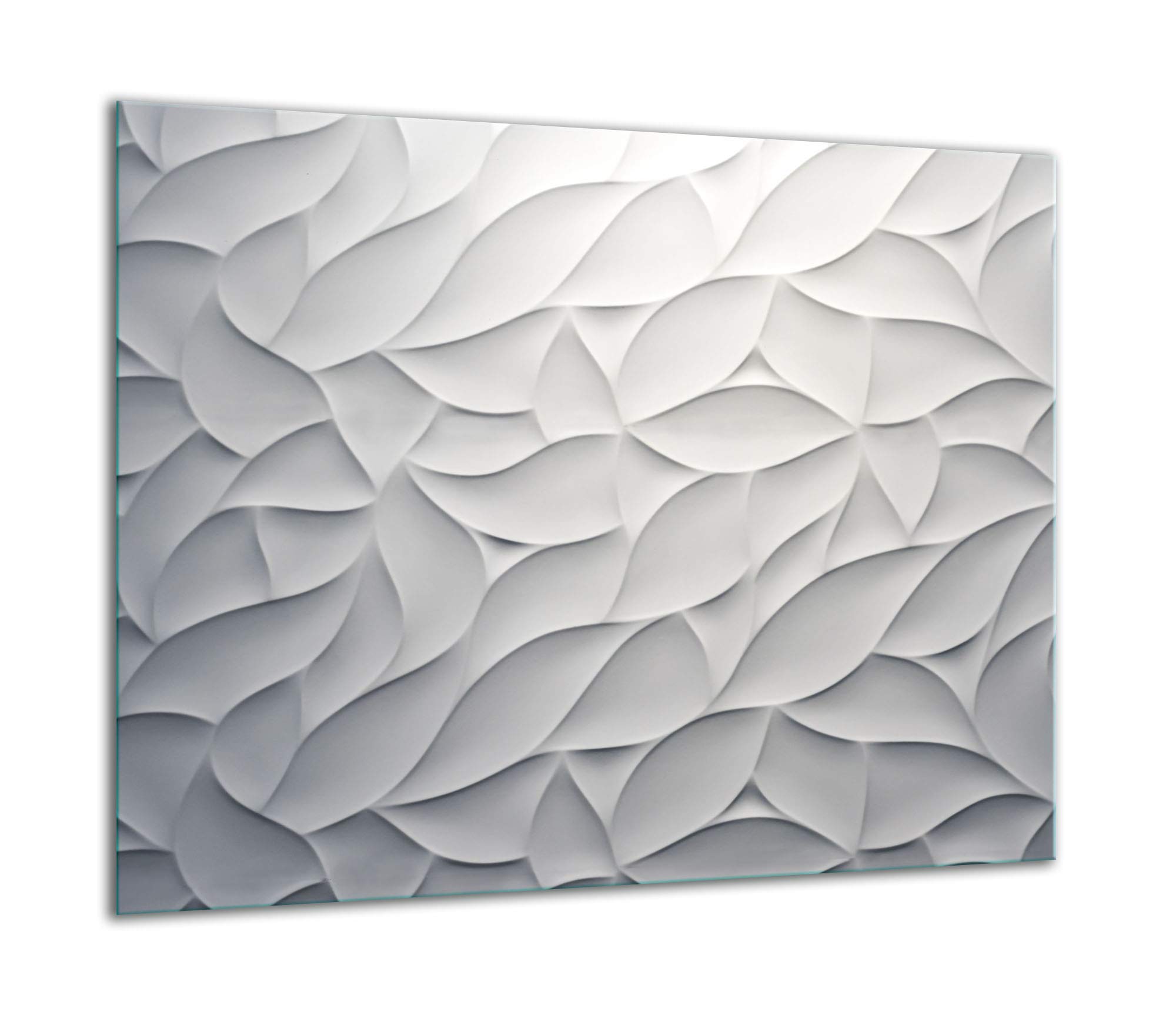 TMK - Placa protectora de vitrocerámica 60 x 52 cm 1 pieza cocina eléctrica universal para inducción protección contra salpicaduras tabla de cortar de vidrio templado como decoración Blanco