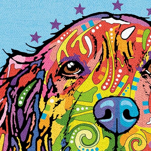 Image of Dimensions 73-91695 PencilWorks Colorful Dog Pencil by Number Kit, 9 inch x 12 inch, Multicolor, 15 Pieces