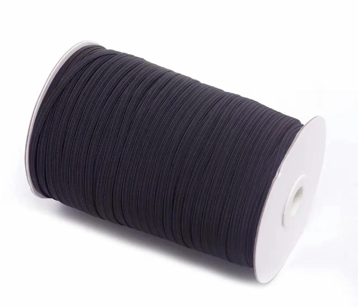 30/90/180 Meter Gummibänder, weiß und schwarz, 6/8/10/12/15/20 mm, Polyester-Gummibänder für Kleidung, Nähzubehör, Schwarz, 8 mm, 90 Meter