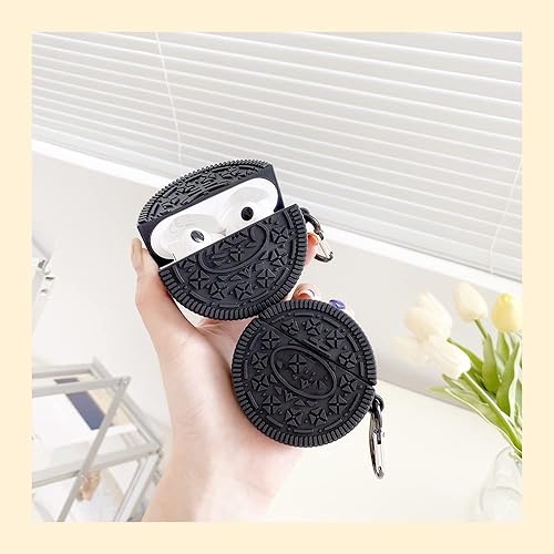 Miniatura 9 de Bonita funda compatible con AirPods 3rd con mosquetón y llavero, divertida funda de silicona suave 3D a prueba de golpes para Airpod 3rd