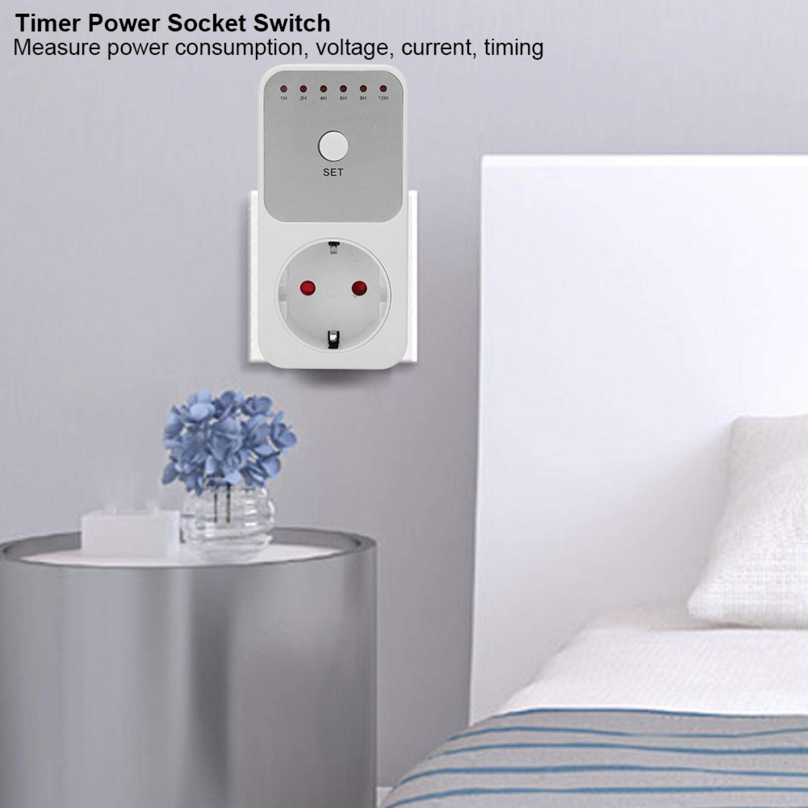 Interrupteur de Prise de Courant de Minuterie, Contrôleur de Commutateur de Minuterie de Compte à Rebours Enfichable, Timer Switch Controller, Prise EU 230V