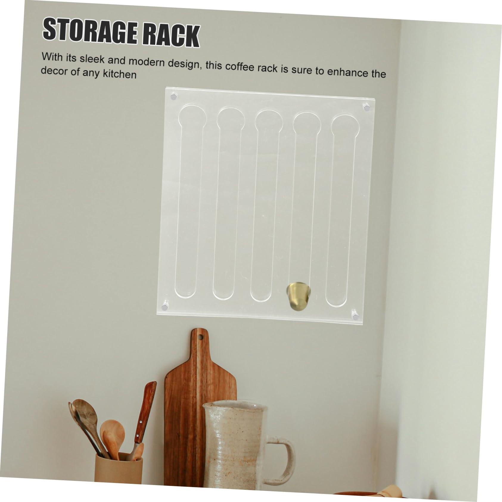 Estante Para Cápsulas De Café Soporte Organizador De Acrílico Transparente Soporte Para Pared Para Cocina o Despacho
