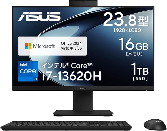 ASUS V400 AiO V440VAK ブラック 23.8型オールインワンPCの外観