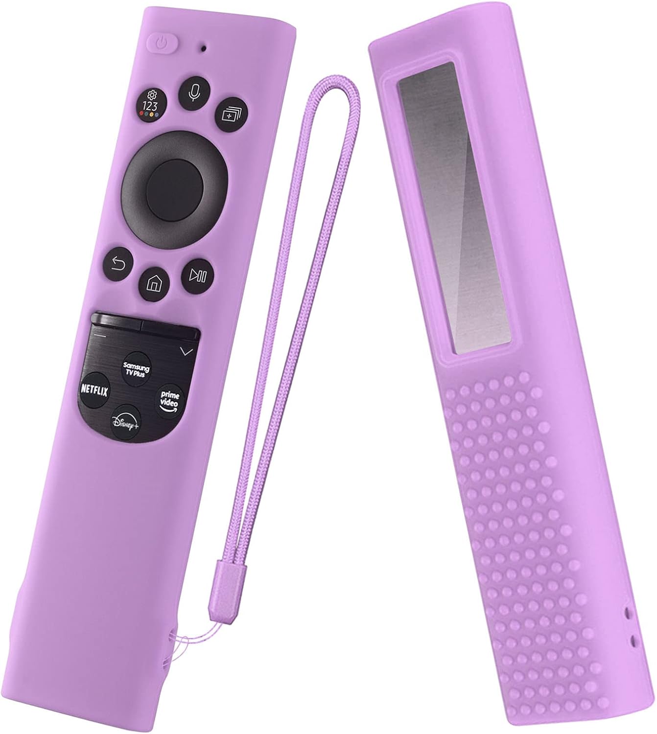Silicone Case for Samsung BN59-01385 BN59-01386 TM2280E BN59-01391 Silicone Cover for Samsung Smart TV Solar Cell Remote Control 2022 Silicone Remote Control Sleevee（Lavender Purple）