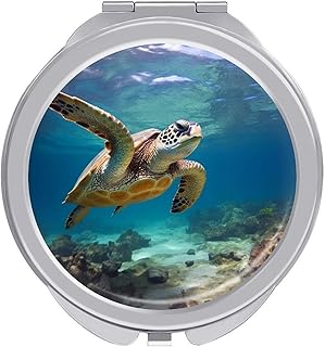 Sea Turtle Travel Makeup Mirror 1x/2x Magnifi...