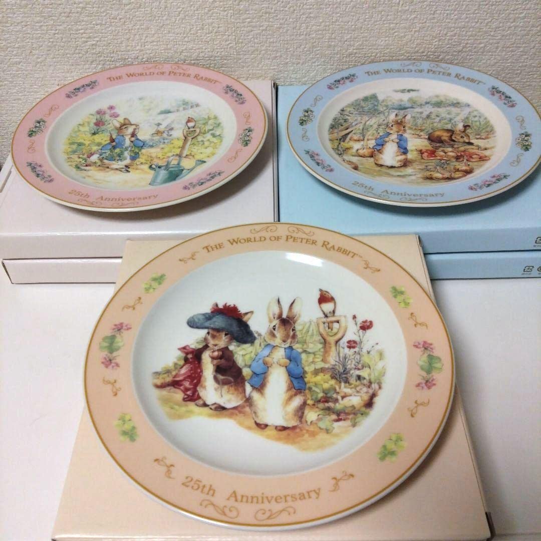 ピーターラビット お皿 6枚セット ピーターラビット お皿 6枚セット 九谷焼ピーターラビット - 九谷焼和