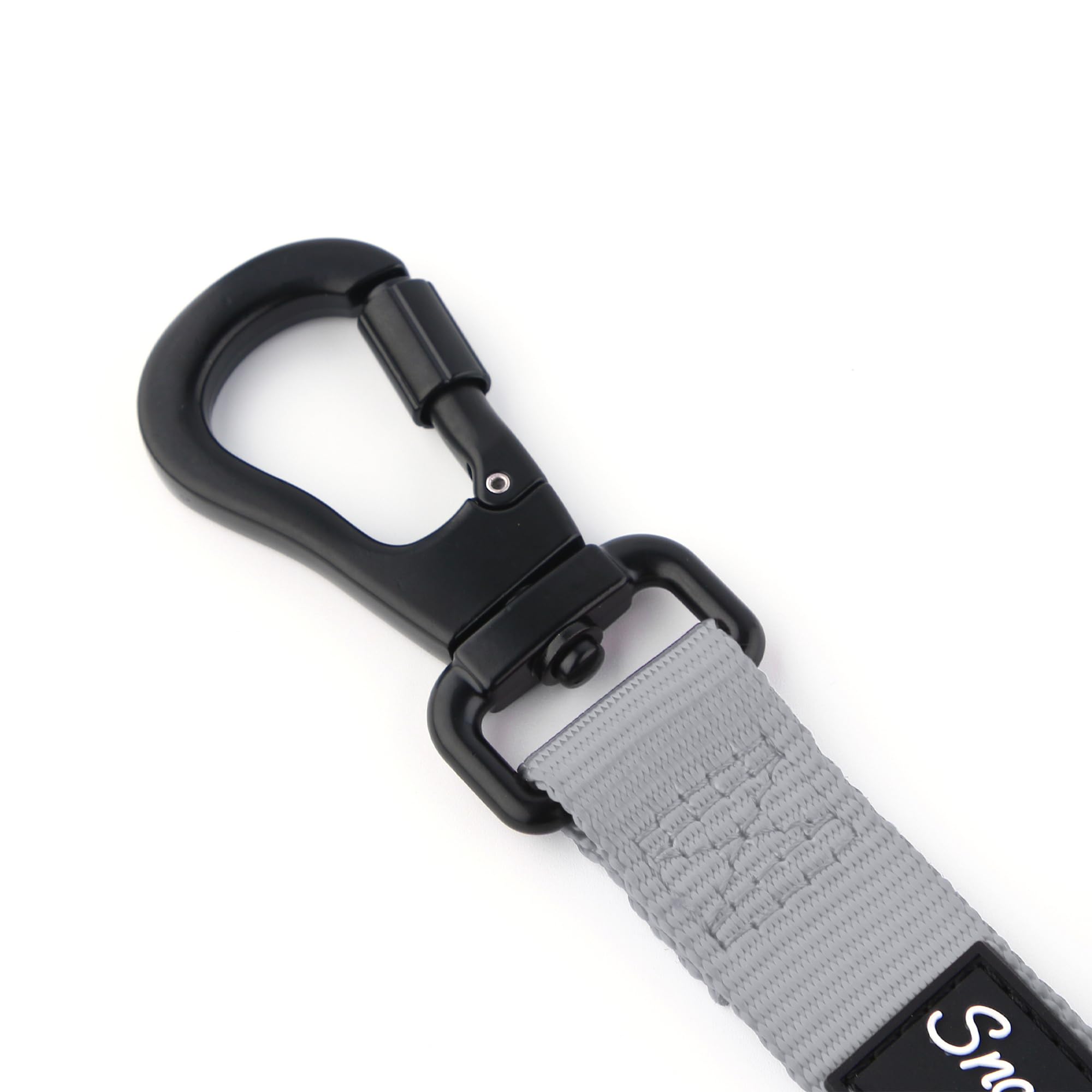 Snootiful Hound Secure Locking Dog Lead with Padded Handle - Carabiner Dog Leash - Anti Theft (Grey, 120cm) - Image 2