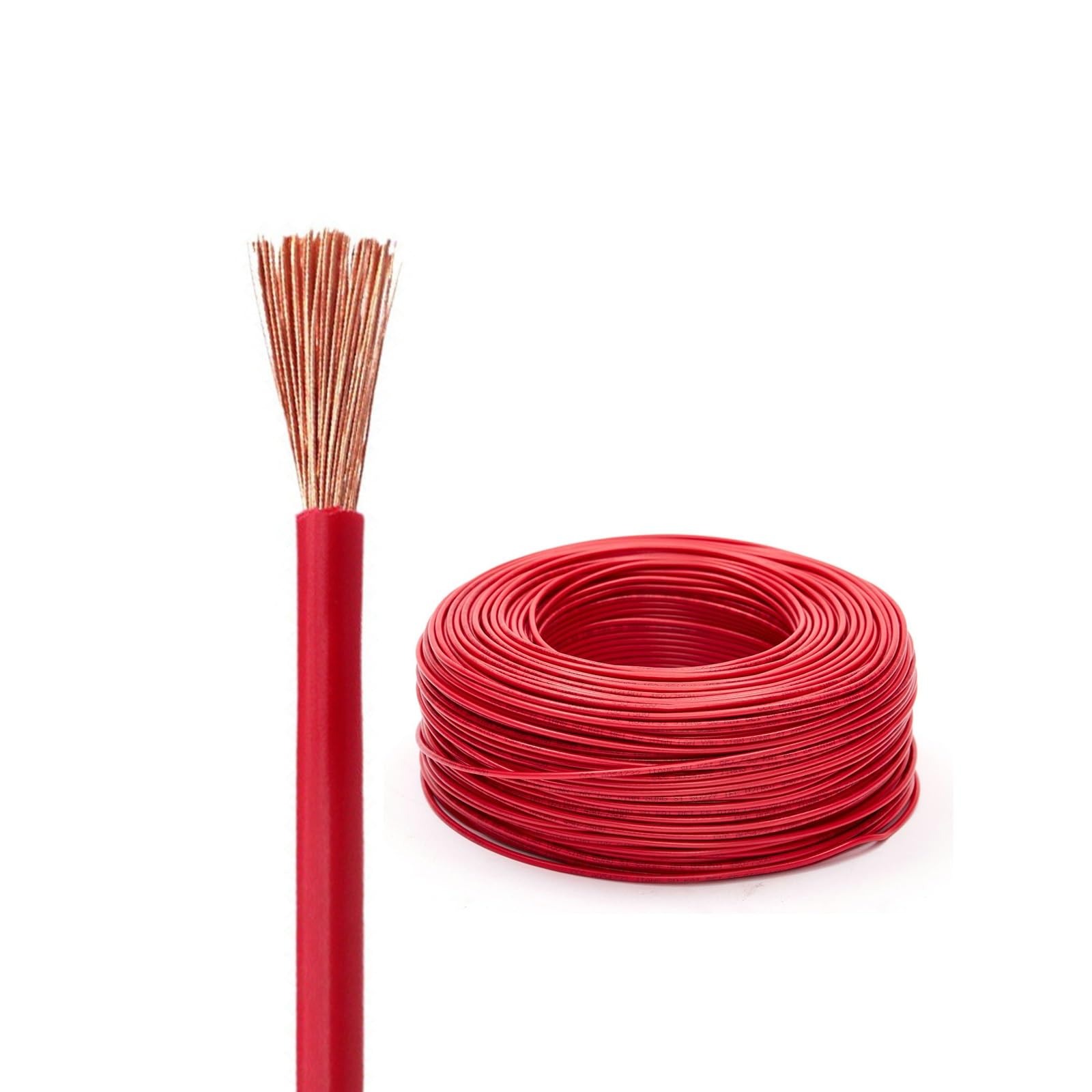 Weichdraht, Elektroinstallation, Einadriger Elektronischer Draht, Kältebeständiges Material, 100M, Sauerstofffreies Kupfer, Litze, Weicher Leiter, PVC-isoliertes Kabel, Signalleitung(0.75 mm²)