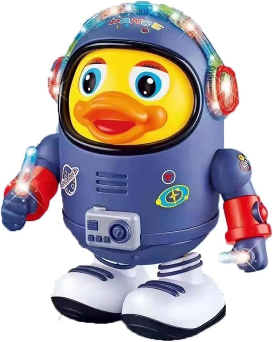 Aafan Dancing Astronaut Duck Toy with Music & LED Lights, Musical Baby Toys for Toddlers 1 2 3 Years Old, Light-Up Space Duck Walking Toy for Kids, Interactive Educational Gift for Boys & Girls