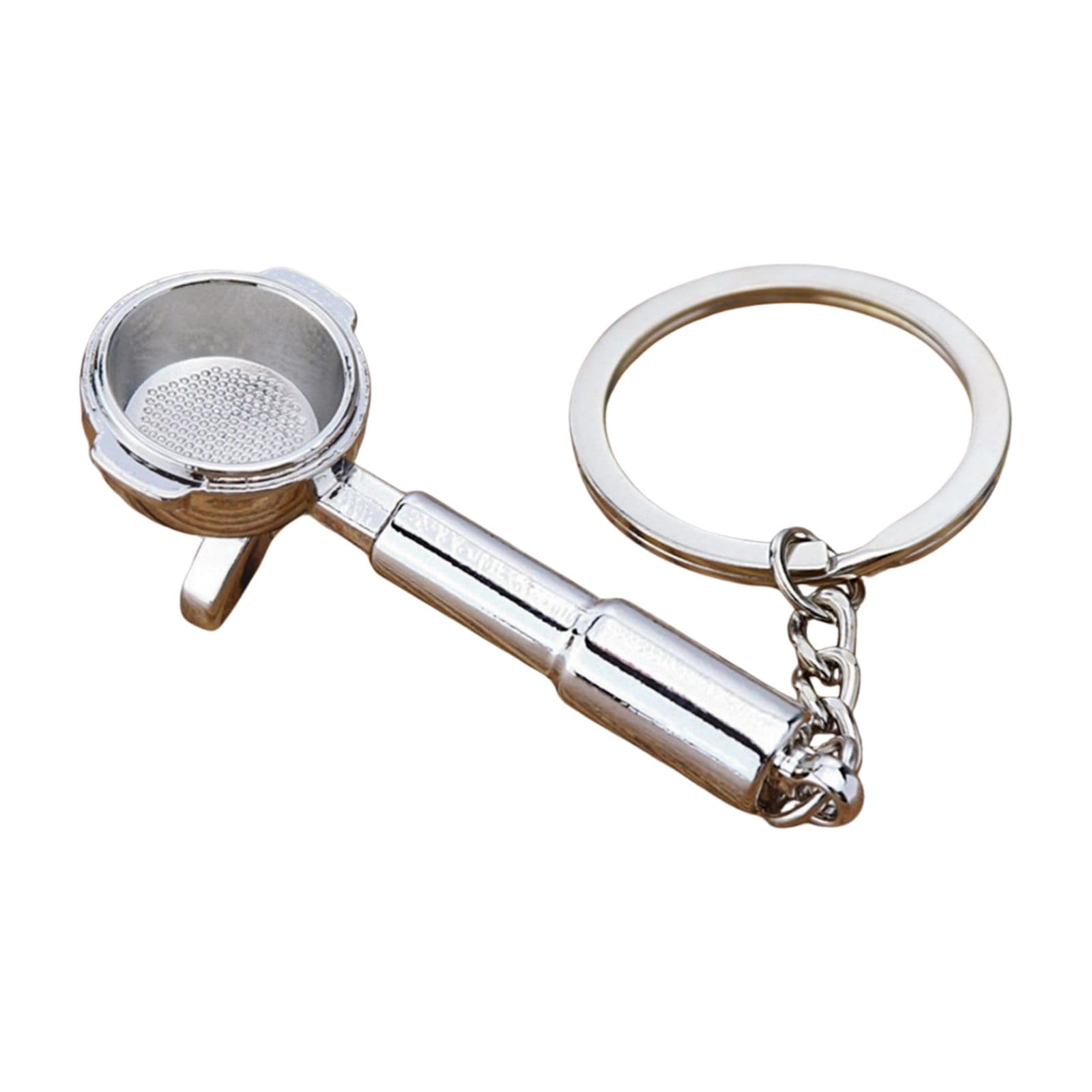 Maxtonser Coffee Culture Symbolic Portafilter Keychain Espresso Machine Accessory Bag Pendant Metal Texture Suitable for Gifting