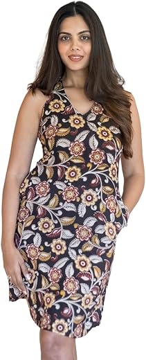 poshakh Halter Neck Racerback Dress with Pockets for Women | Casual Sleeveless Dress | Trendy Summer Fashion | Comfortable...