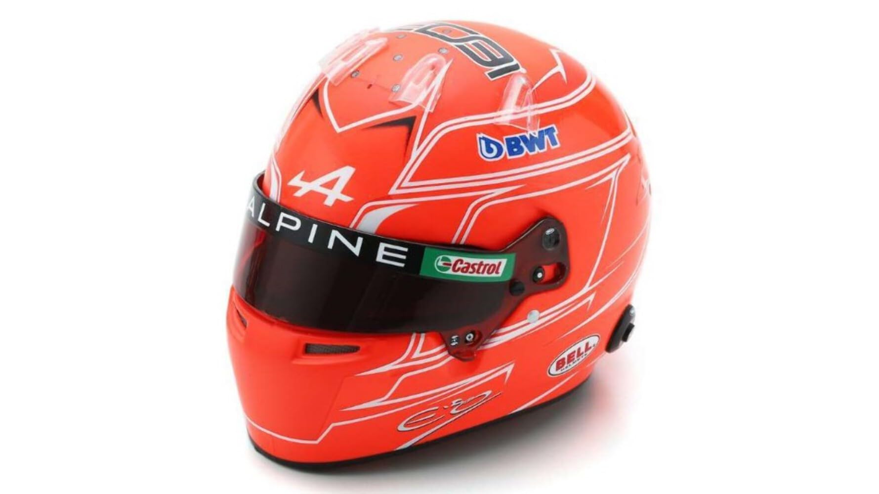 Alpine F1 Esteban Ocon 2023 Special Mini Casque Modèle 1/5 Rouge Vitrine Monaco GP