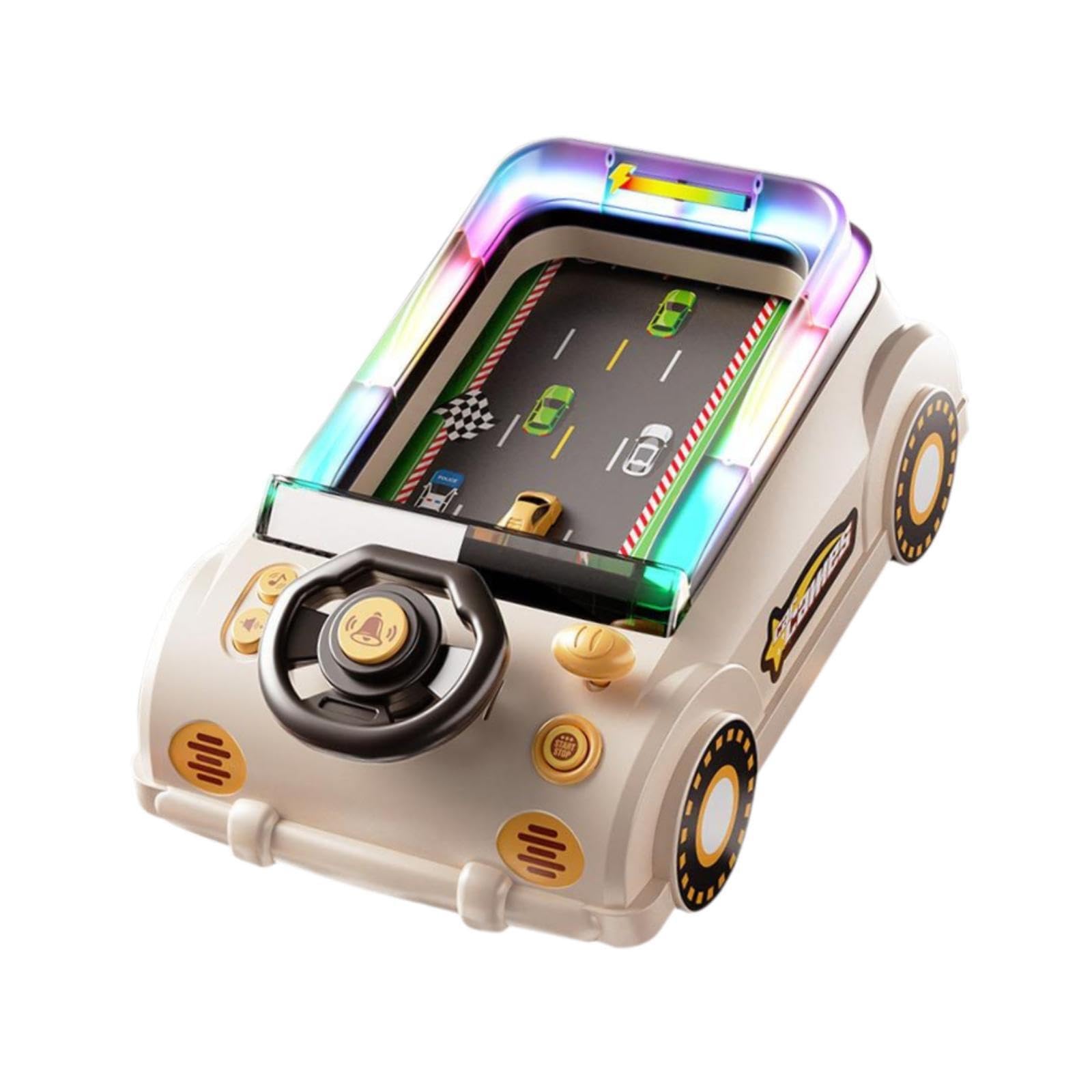 Giocattolo educativo per Bambini, Console di Gioco con Volante coinvolgente, Effetti sonori, Gioco interattivo, Giocattolo per Bambini con Volante,