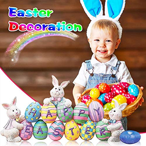 Ghzste Easter Spring Bunny Decoration Tabletop Easter Decorations Cute Craft Easter Bunny Figures Farmhouse Home Decor - Image 2