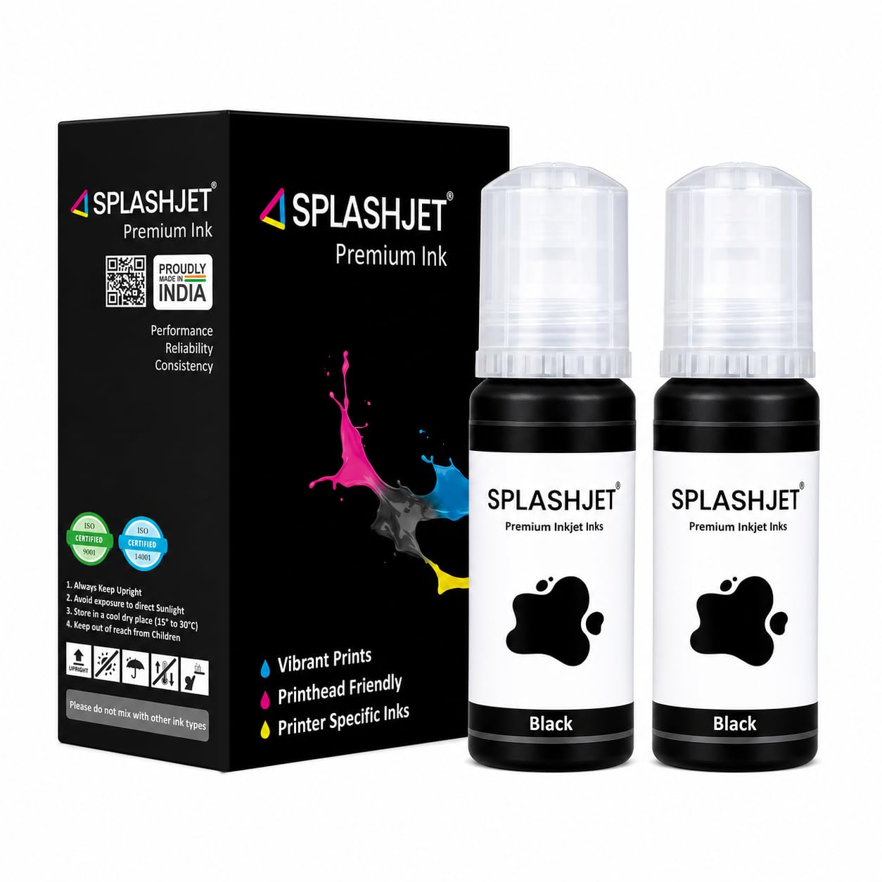 Splashjet 003 Compatible Refill Ink for Epson L3150, L3110, L3250, l3210, L3252, L3150, L3116, L3101,L3215, L3216, L3151, L3152, L3156, L5190 Printer Ink - (Black - 70g x 2) - 501738-image-30